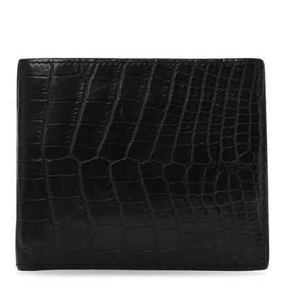 Matte Alligator MC2 Copernic Compact Wallet Black