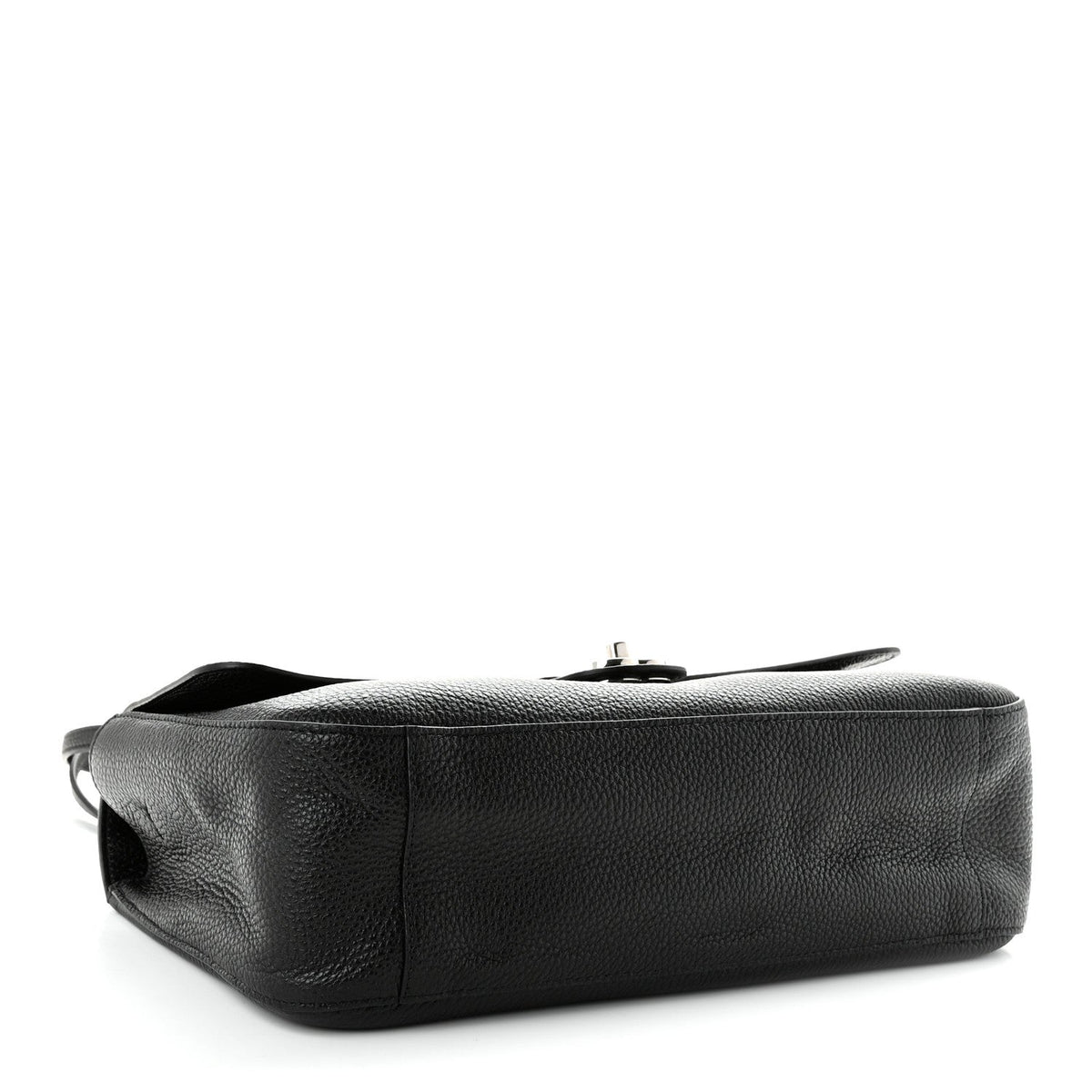 Grained Calfskin Small Souplissimo Maxi Flap Black