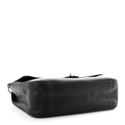 Grained Calfskin Small Souplissimo Maxi Flap Black