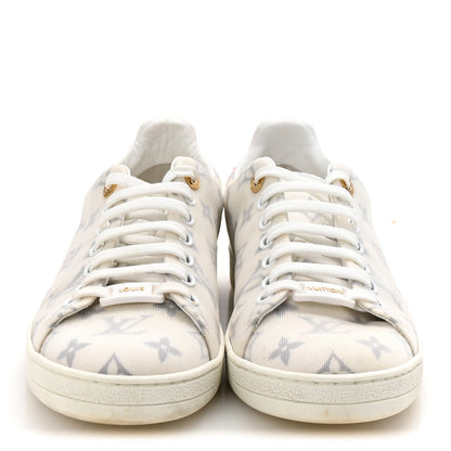 Technical Fabric Calfskin Monogram Frontrow Sneakers 39 Pink