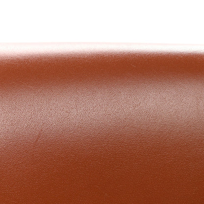 Box Calfskin Medium Bobby Flap Dark Tan