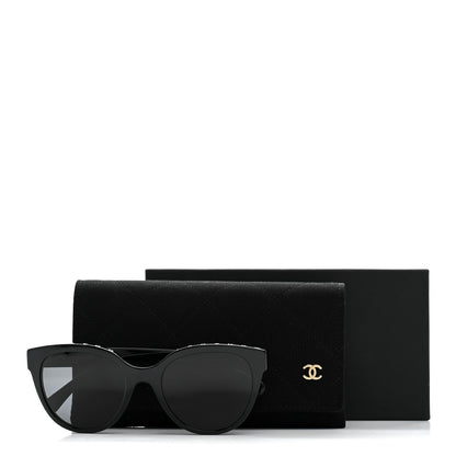 Acetate CC Butterfly Sunglasses 5414-A Black