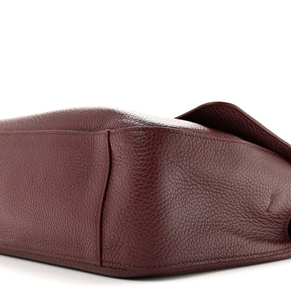 Grained Calfskin Small Souplissimo Maxi Flap Burgundy