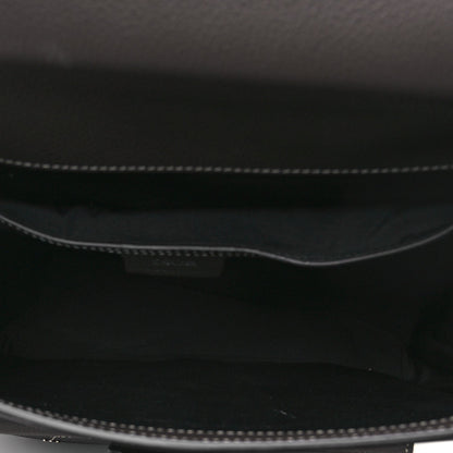 Grained Calfskin Maxi Gallop Sling Bag Grey