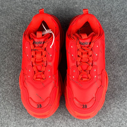 Balenciaga Triple S 'Allover Logo - Red'