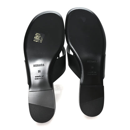 Calfskin Womens Mage Sandals 39 Black