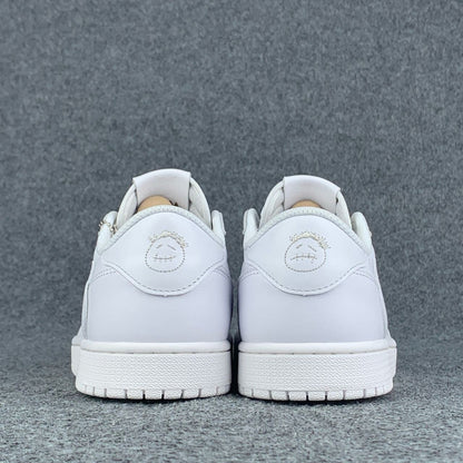 Custom Travis Scott x Air Jordan 1 Retro Low OG SP 'Michael Rubin White Party' Friends & Family