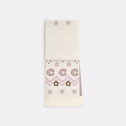 Coach Outlet Fair Isle Print Knit Muffler