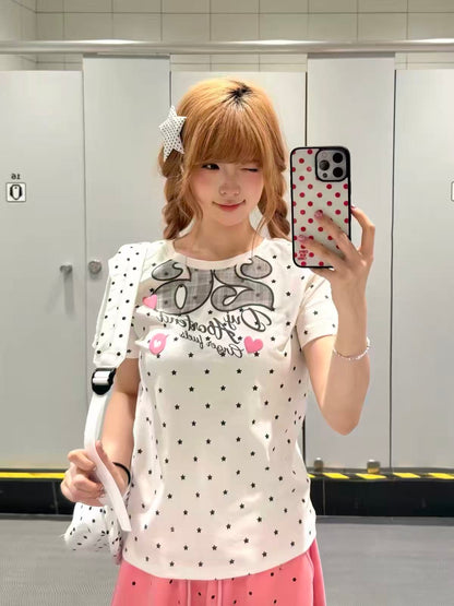 Vintage Star Print Graphic T-Shirt