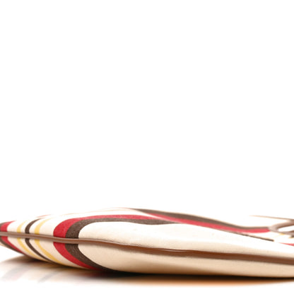 Canvas Calfskin Striped Ivy Beige Naturale Moro