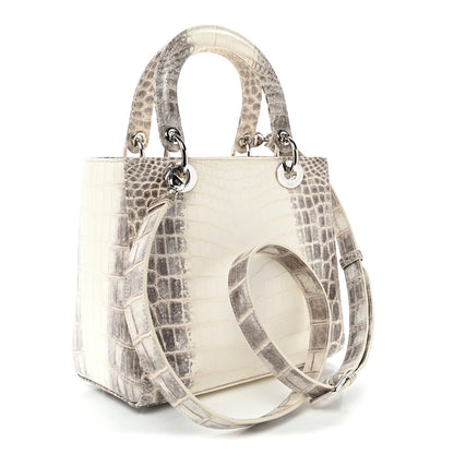 Niloticus Crocodile Himalaya Medium Lady Dior Latte