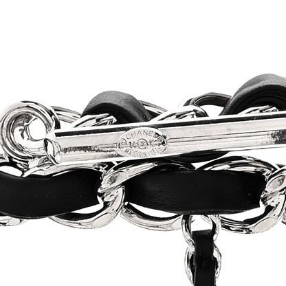 Brass Calfskin Medium Grocery By Chanel Shopping Basket Silver