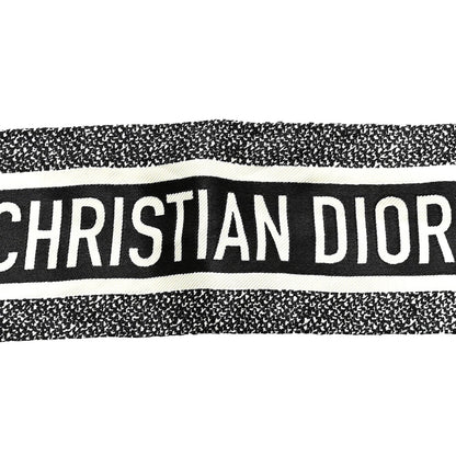 Silk Houndstooth Mitzah Scarf Black White