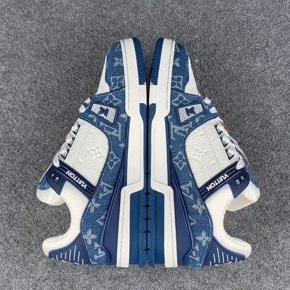 LV Trainer Monogram Denim 'White Blue'
