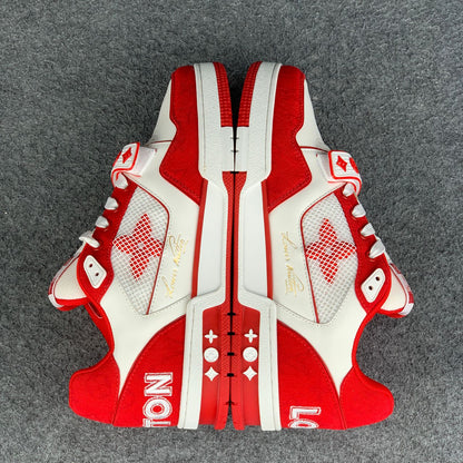 LV Trainer ' Red Monogram Denim '