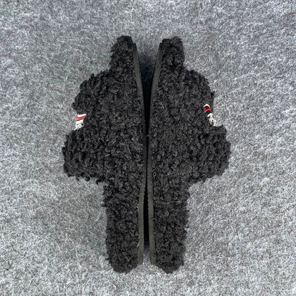 Balenciaga Wmns Furry Slides 'Black Red'