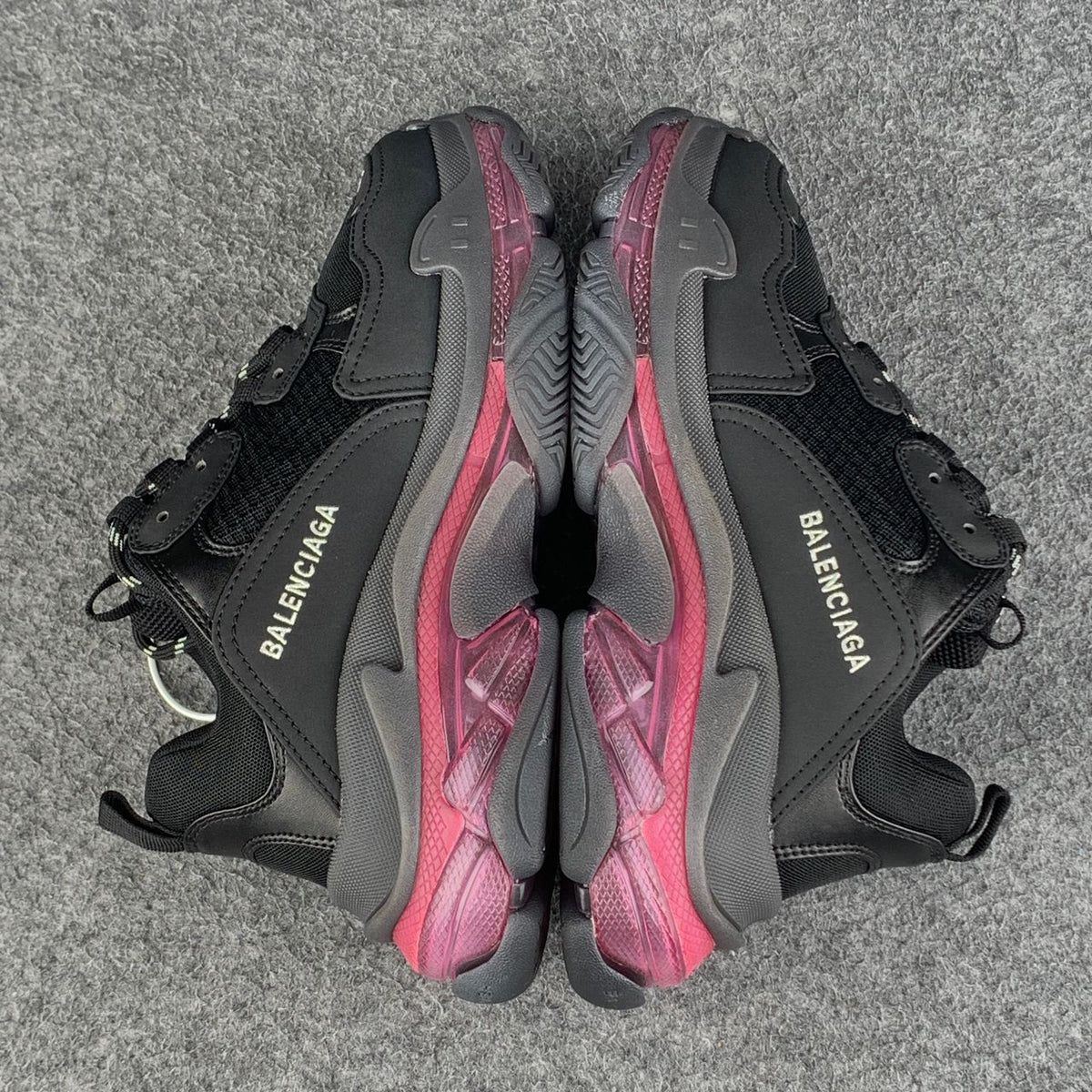 Balenciaga Wmns Triple S 'Clear Sole - Black Pink Neon'