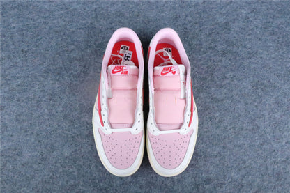 Travis Scott x Air Jordan 1 Retro Low OG 'Sail Tropical Pink' (US Warehouse, No QC)
