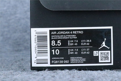 Air Jordan 4 Retro Michael Jackson 'White Glitter Glove'