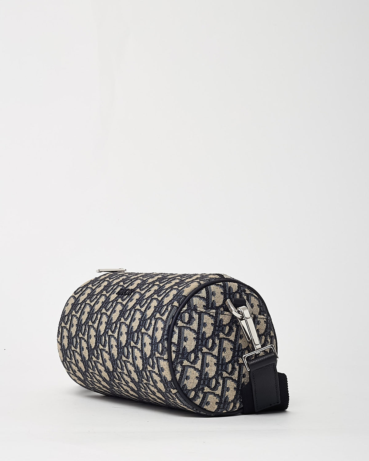 Dior Navy Blue Monogram Oblique Canvas Roller Messenger Crossbody Bag