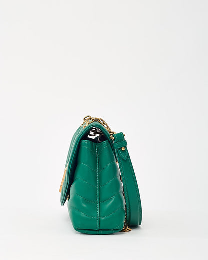 Louis Vuitton Green Calfskin Leather New Wave Chain MM Shoulder Bag GHW