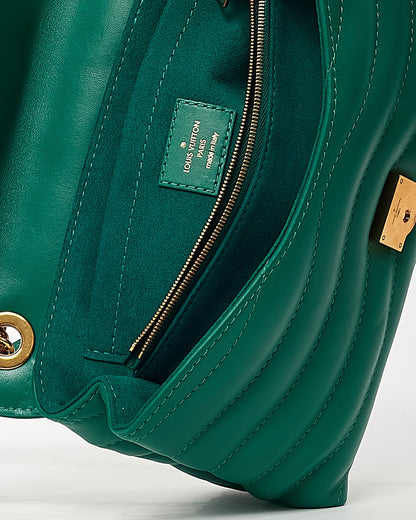 Louis Vuitton Green Calfskin Leather New Wave Chain MM Shoulder Bag GHW