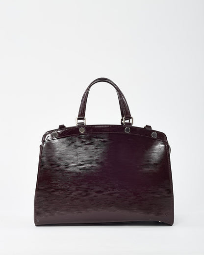 Louis Vuitton Purple Prune Shiny Epi Leather Brea MM Tote with Strap