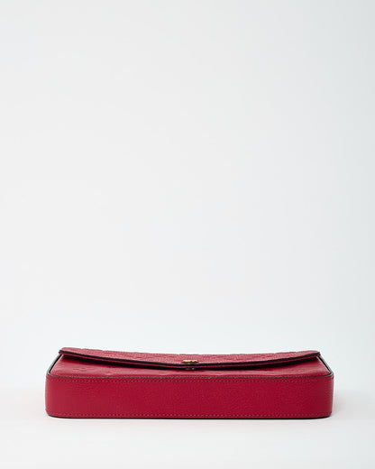 Louis Vuitton Red Monogram Empreinte Leather Felicie Pochette Crossbody Bag