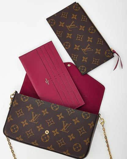 Louis Vuitton Monogram Coated Canvas Felicie Pochette Crossbody Bag