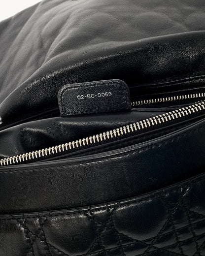 Dior Black Cannage Leather Medium Rendezvous Chain Shoulder Bag