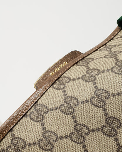 Gucci Vintage Beige and Brown GG Monogram Plus Coated Canvas Sherry Line Shopping Tote