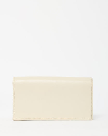 Gucci White Boarded Plutone Calfskin Leather Horsebit 1955 WOC Crossbody Bag