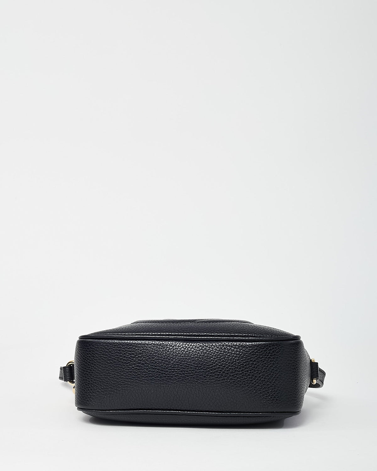 Gucci Black Pebbled Calfskin Leather GG Soho Disco Crossbody Bag