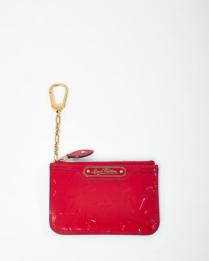 Louis Vuitton Red Monogram Vernis Pochette Cles / Key Pouch
