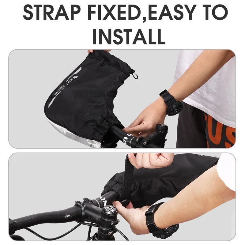 Windproof Thermal Bike Handlebar Mittens