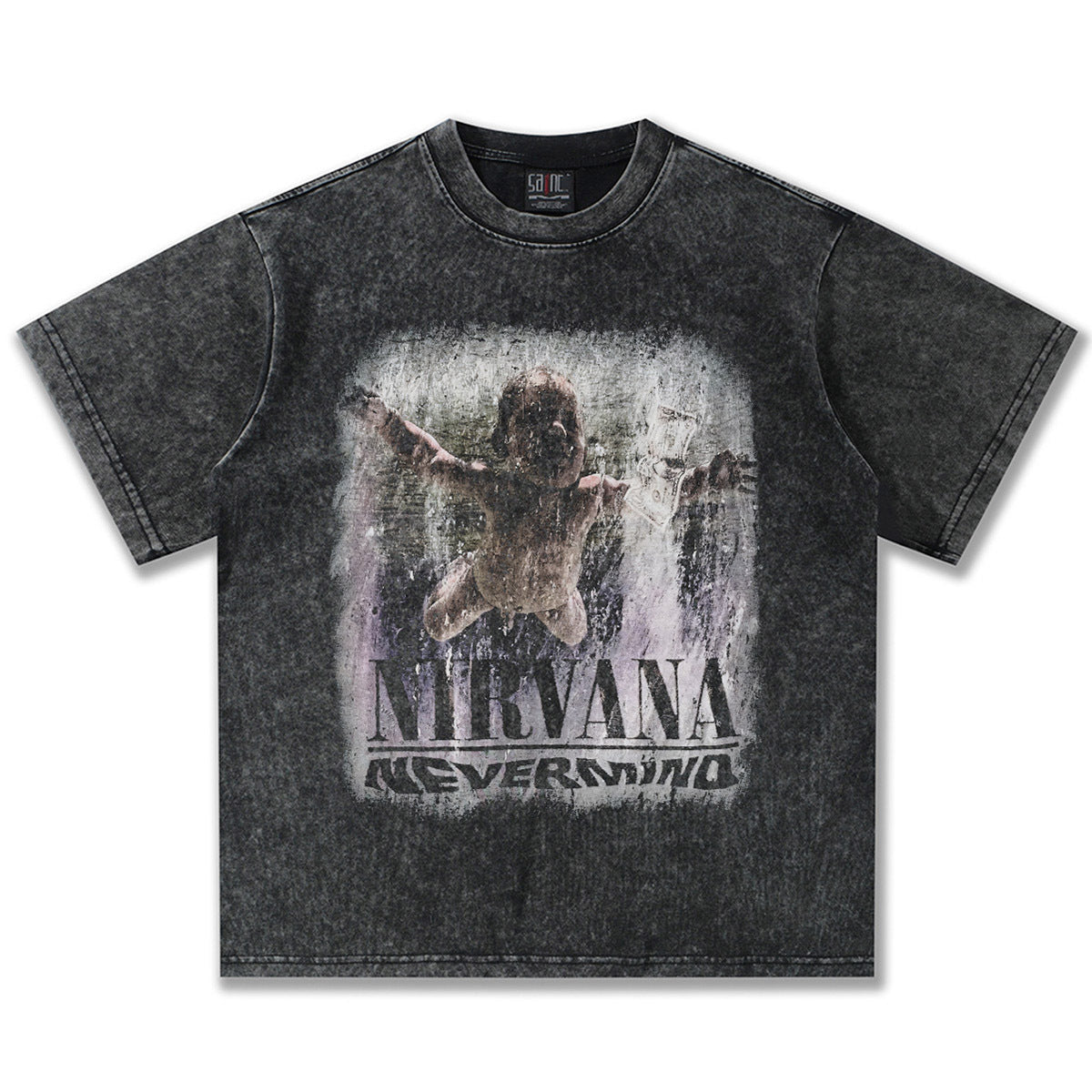 NIRVANA Nevermind Graphic Washed Black T-Shirt