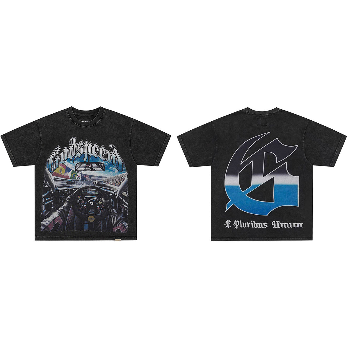 GodSpeed Racing Washed Black T-Shirt