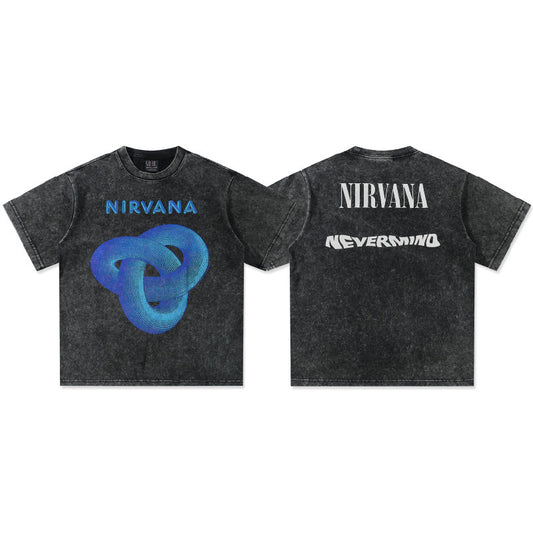 NIRVANA Infinite Loop Graphic Washed Black T-Shirt