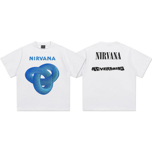 NIRVANA Infinite Loop Graphic White T-Shirt