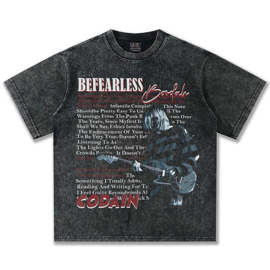NIRVANA Rockstar Graphic Washed Black T-Shirt