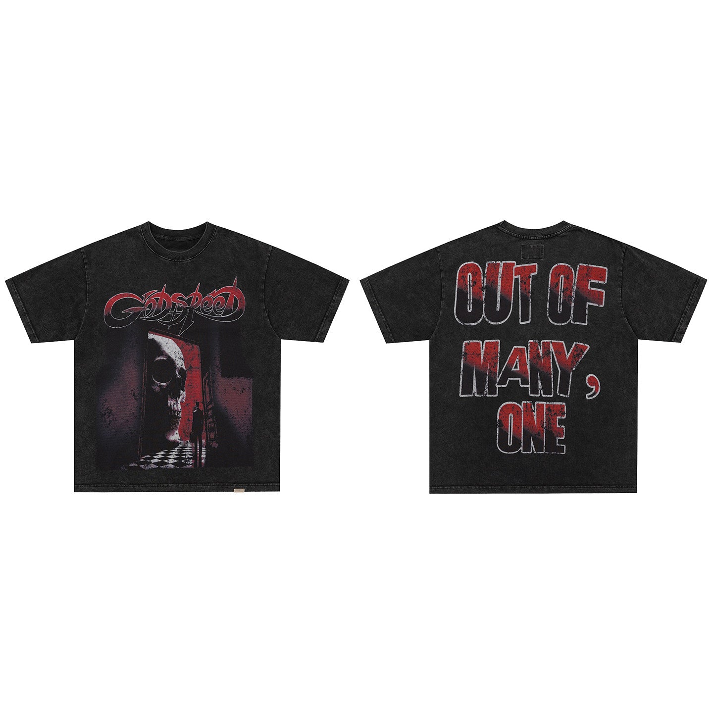 GodSpeed Out of Many Skull Graphic T-Shirt