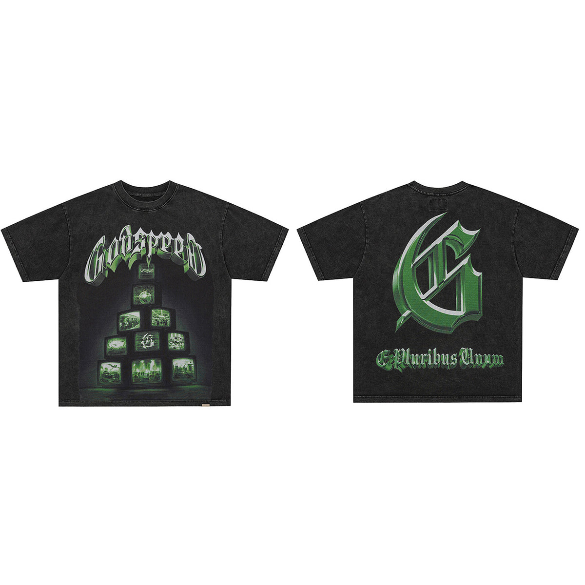 GodSpeed Glitch TV Graphic T-Shirt