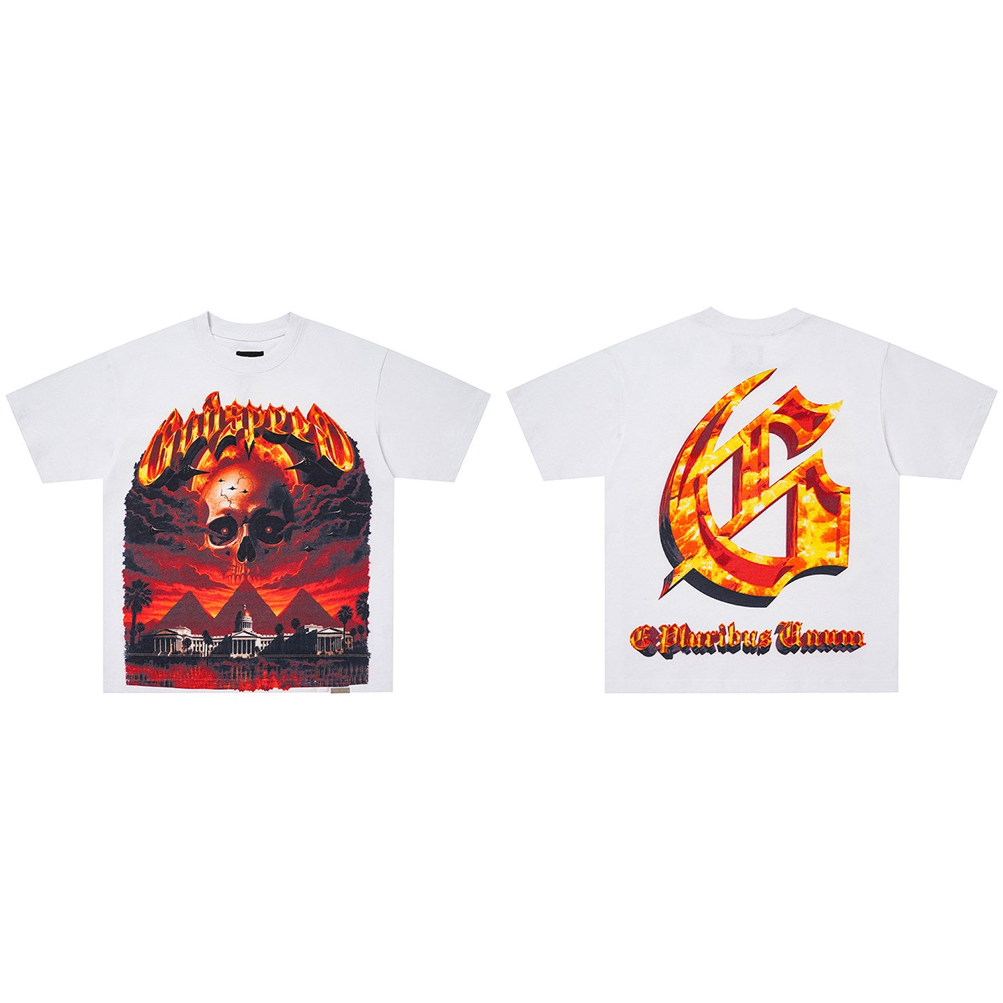 GodSpeed Skull Sunset Graphic T-Shirt