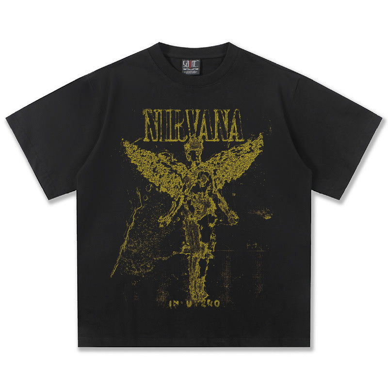 NIRVANA Black Eagle Graphic T-Shirt
