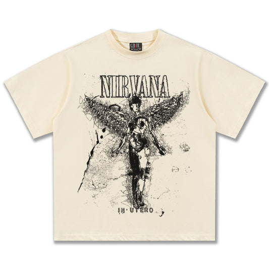 NIRVANA In Utero Angel Graphic T-Shirt