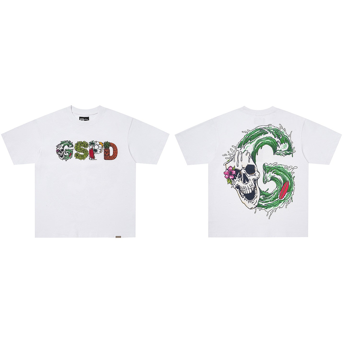 GodSpeed GSPD Surf Skull Graphic T-Shirt