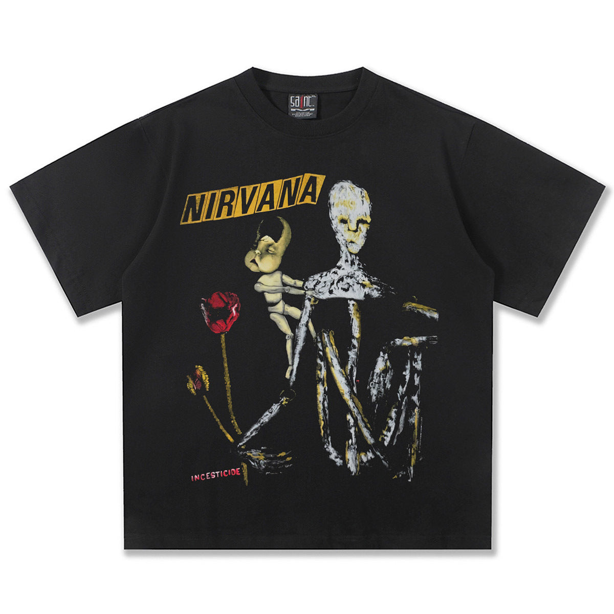NIRVANA Incesticide Classic Black Graphic T-Shirt