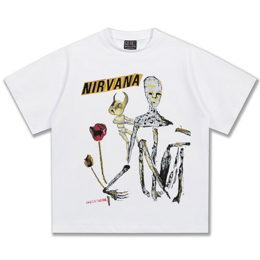 NIRVANA Incesticide Classic White Graphic T-Shirt