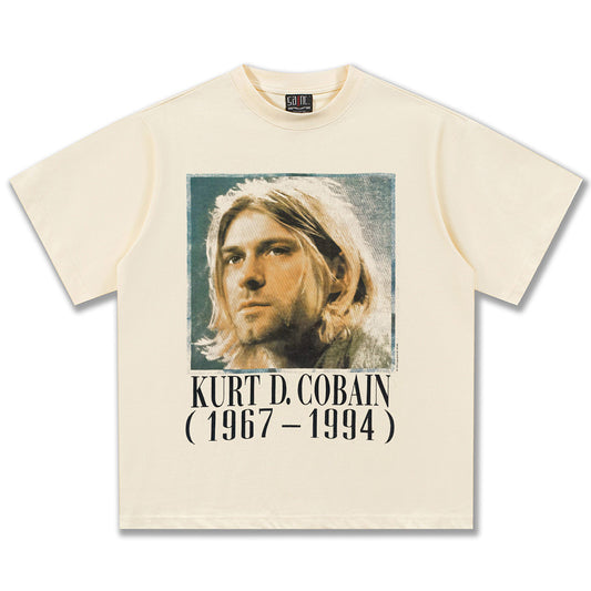NIRVANA Kurt D. Cobain Vintage Cream T-Shirt