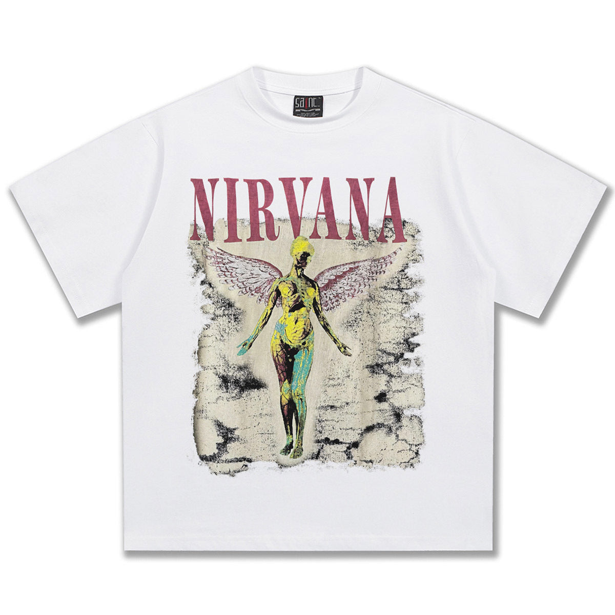 NIRVANA In Utero Angel Vintage White T-Shirt
